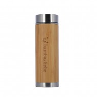Bambus Thermoflasche mit Teesieb