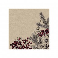 Serviette "Botanisches Weihnachten" - 100 % Recycling