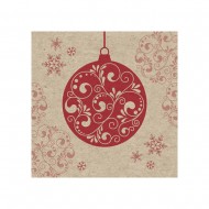 Cocktail-Serviette "Weihnachtskugel" - 100 % Recycling