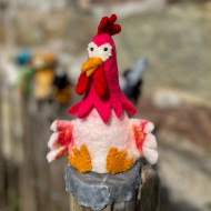 Eierwärmer aus Filz - Hahn