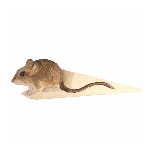 Handgeschnitzter Türstopper - Maus