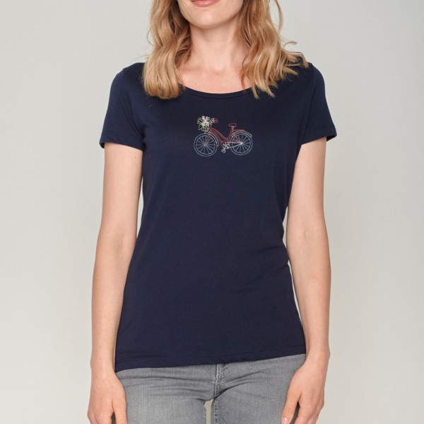 Greenbomb T-Shirt Bike Cute Loves Dark Navy