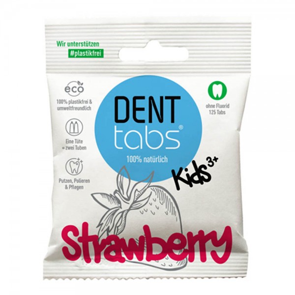 Denttabs ohne Fluorid Kids - Strawberry