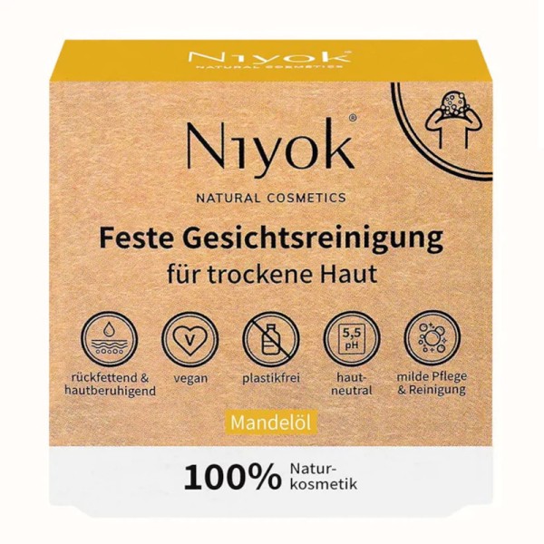 Feste Gesichtsreinigung für trockene Haut - Mandelöl