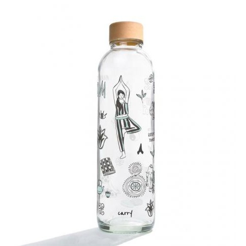 Carry Bottles Glas Trinkflasche Wasserflasche Glasflasche  0,7 Liter BPA-frei 