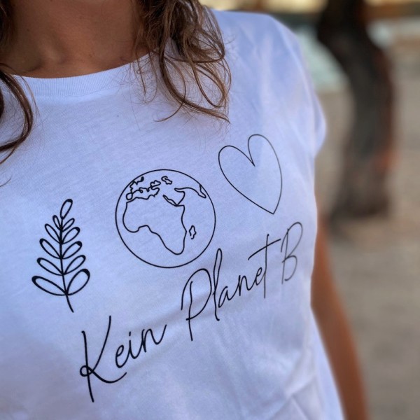 T-Shirt Kein Planet B - weiß
