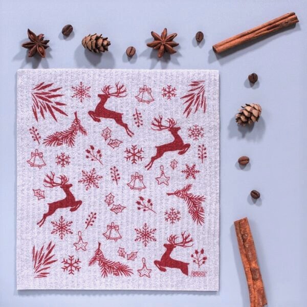 Schwammtuch "Christmas Deer"