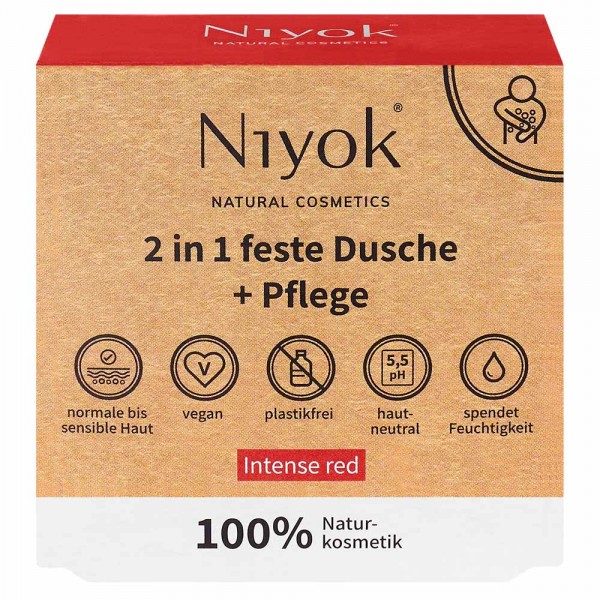 2in1 feste Dusche + Pflege - Intense red