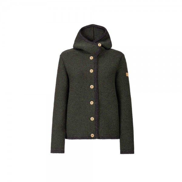 Strickjacke mit Kapuze aus Bavarian Wool