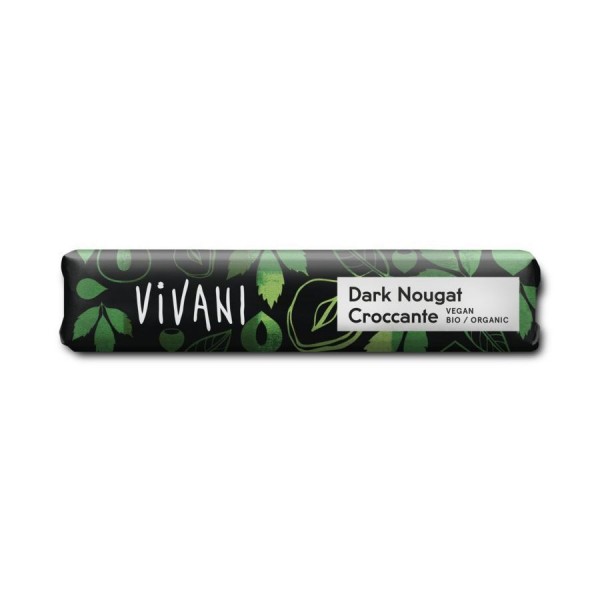 Dark Nougat Croccante - veganer Schokoriegel Vivani