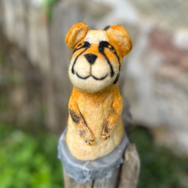 Eierwärmer aus Filz - Gepard