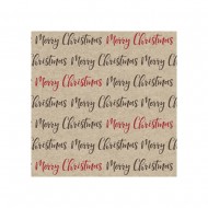 Serviette "Merry Christmas" - 100 % Recycling