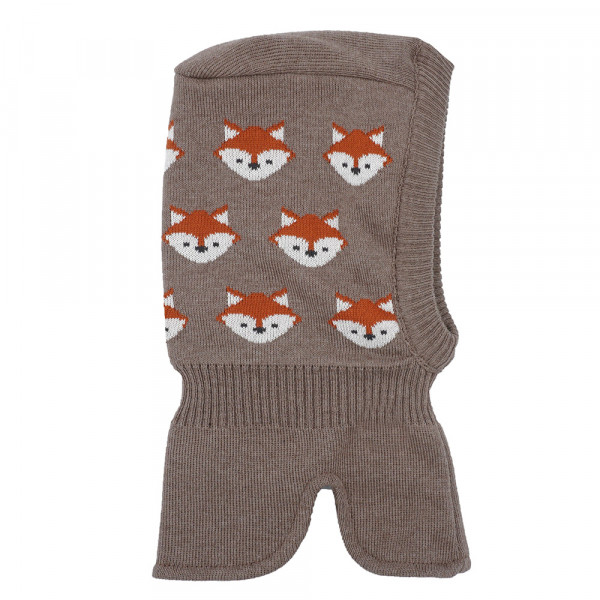 Kleinkind-Schlupfmütze mit Windstopper-Halsteil - Fuchs braunmeliert