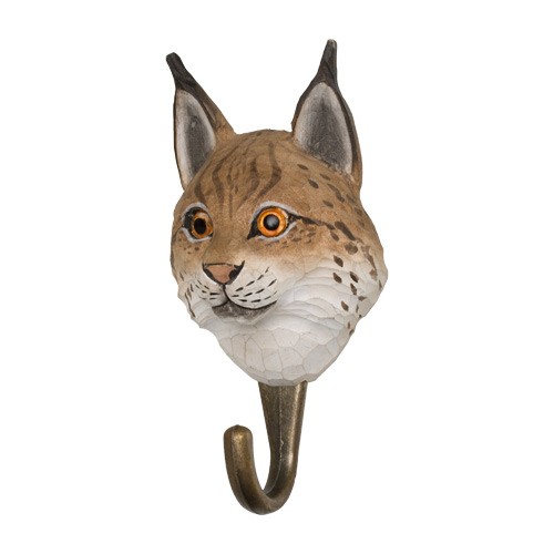 Handgeschnitzter Haken - Luchs