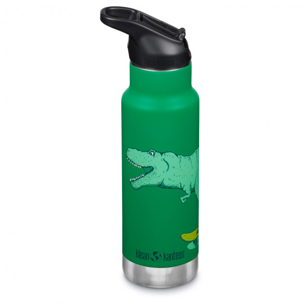 Isolierte Trinkflasche Kinder 355 ml mit Sport Cap - Skating Dino