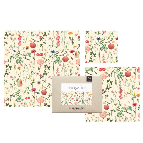 Bio-Bienenwachstücher Streuobstwiese - Größe S/M/L