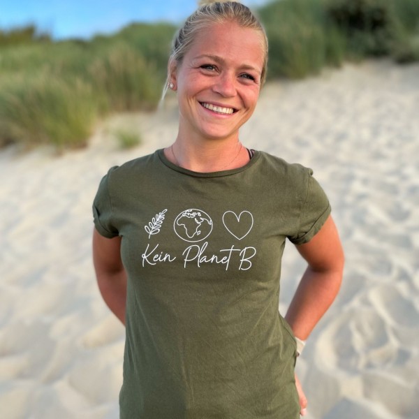 T-Shirt Kein Planet B - moss