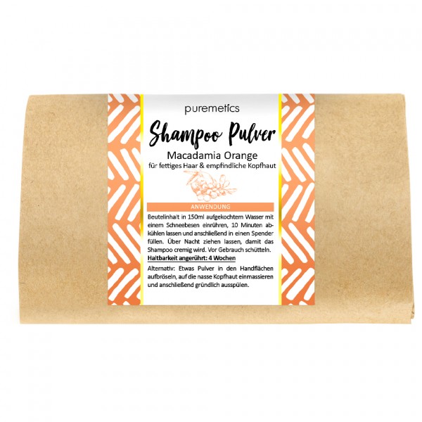 Shampoo-Pulver Macadamia Orange - für schnell fettendes Haar