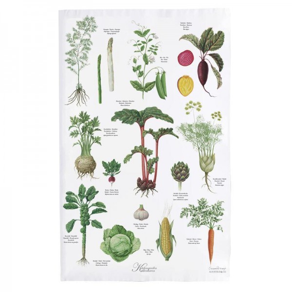 Geschirrhandtuch aus Biobaumwolle - Kitchengarden