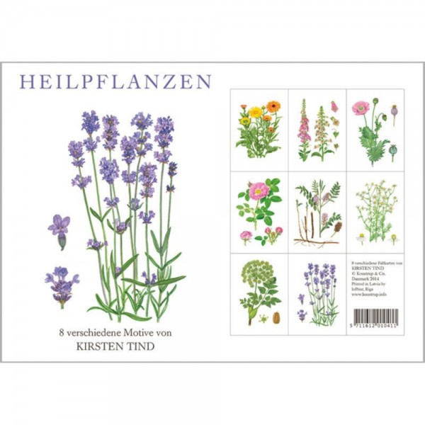 Postkartenset "Heilpflanzen" - 8 Klappkarten inkl. Umschlag