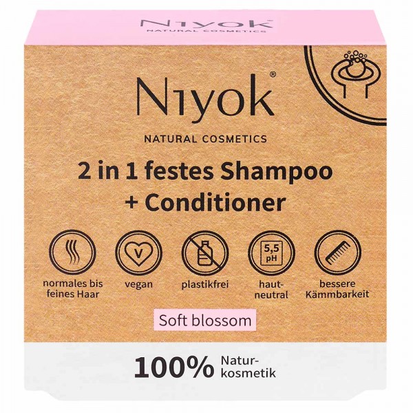 2in1 festes Shampoo + Conditioner - Soft Blossom