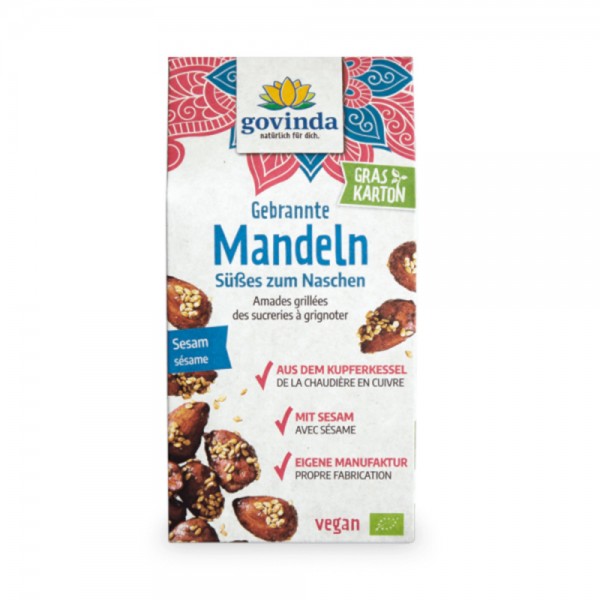Gebrannte Mandeln mit Sesam