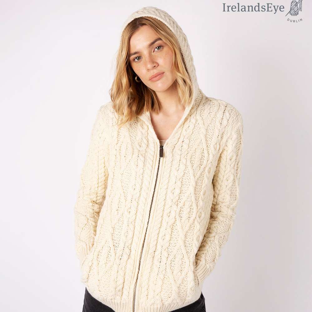 Ash Aran Zipped Hooded Jacket Irelands Eye kein Planet B