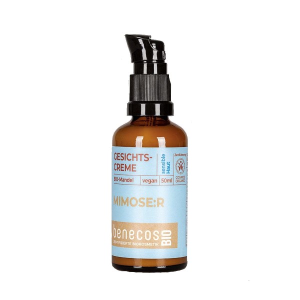 Gesichtscreme Mandel für sensible Haut "Mimose:r" - Benecos