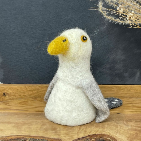 Eierwärmer aus Filz - Silbermöwe Jonathan