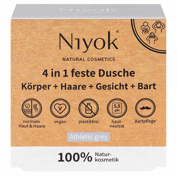 4in1 feste Dusche | Körper + Haare + Gesicht + Bart - Athletic grey