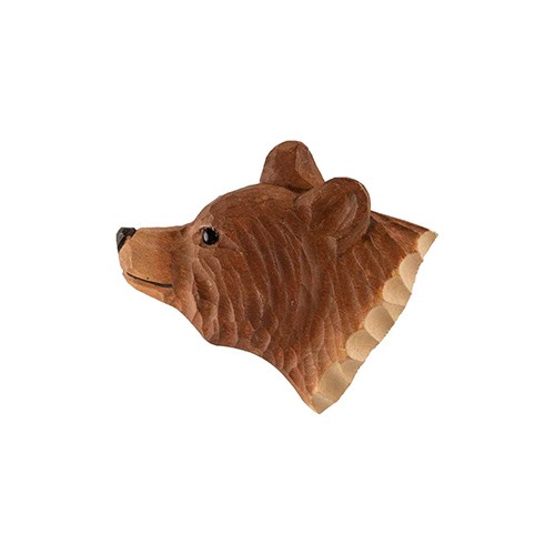 Handgeschnitzter Magnet - Braunbär