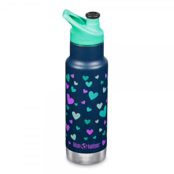 Isolierte Trinkflasche Kinder "Herzen" 355 ml mit Sport Cap - Klean Kanteen