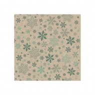 Serviette "Schneeflockenmuster" - 100 % Recycling
